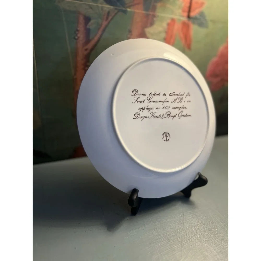 Vintage Gustavsberg Sweden Limited Edition Sonnet Grammofon Decorative Plate 9